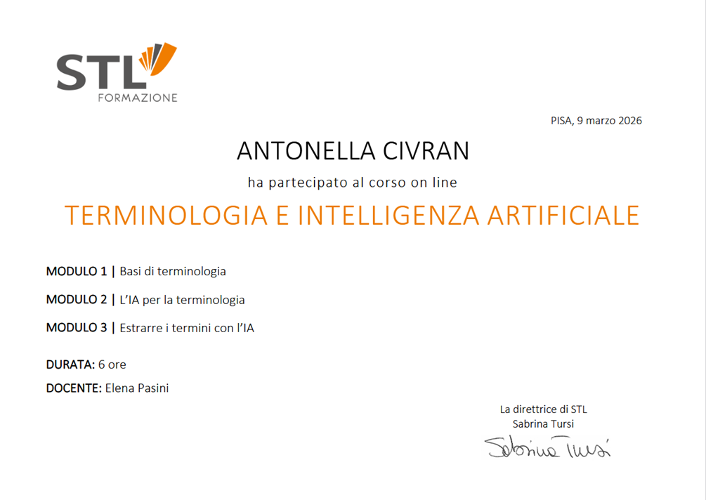 Terminologia e IA