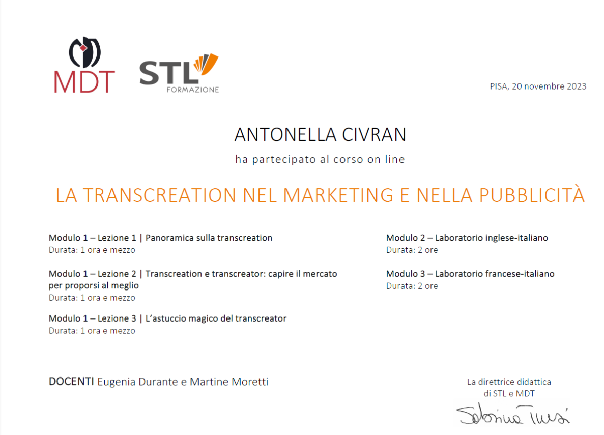 Transcreation nel marketing e in pubblicità